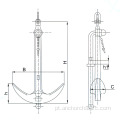 Anchor do Almirantado de Casto de Aço para Oceanos